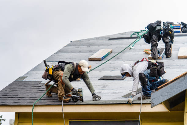 Professional Storm Damage Roof Repair technician working in Crescent, OK